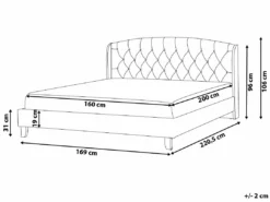 Cama Con Somier De Poliéster Gris Claro/negro 160 X 200 Cm BORDEAUX -Conforama Tienda de ventas 035962dd0295d57b083a674bc009e7eaa9c8692e e3e38373309847828ffa4d82efa80d0d