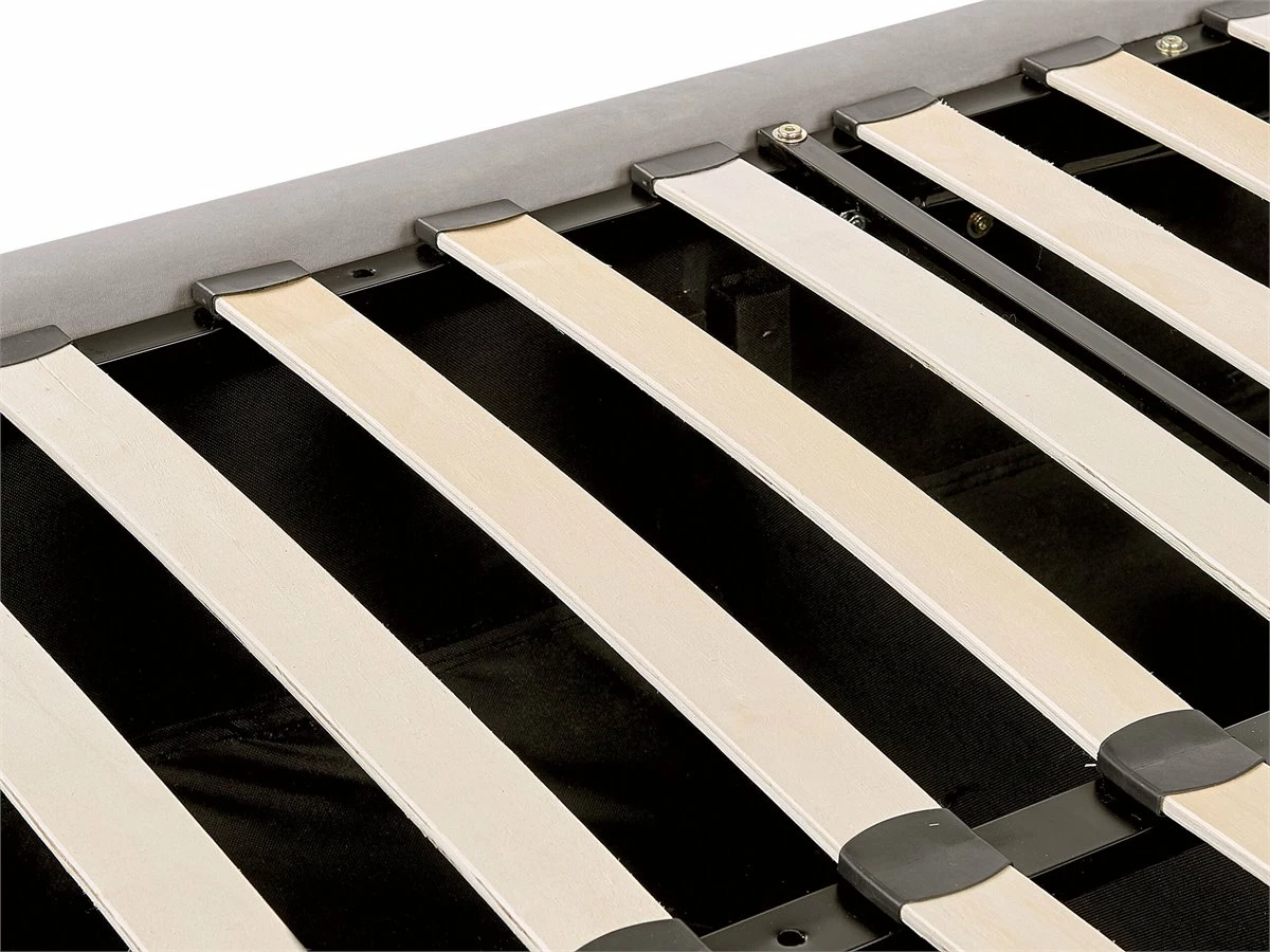 Cama Con Almacenaje De Terciopelo Gris Claro/plateado 180 X 200 Cm LUBBON 9 Cama Con Almacenaje De Terciopelo Gris Claro/plateado 180 X 200 Cm LUBBON - Imagen 9