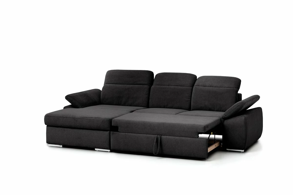 Chaise Longue Con Cama MORIS Izquierda Color Antracita 4 Chaise Longue Con Cama MORIS Izquierda Color Antracita - Imagen 4