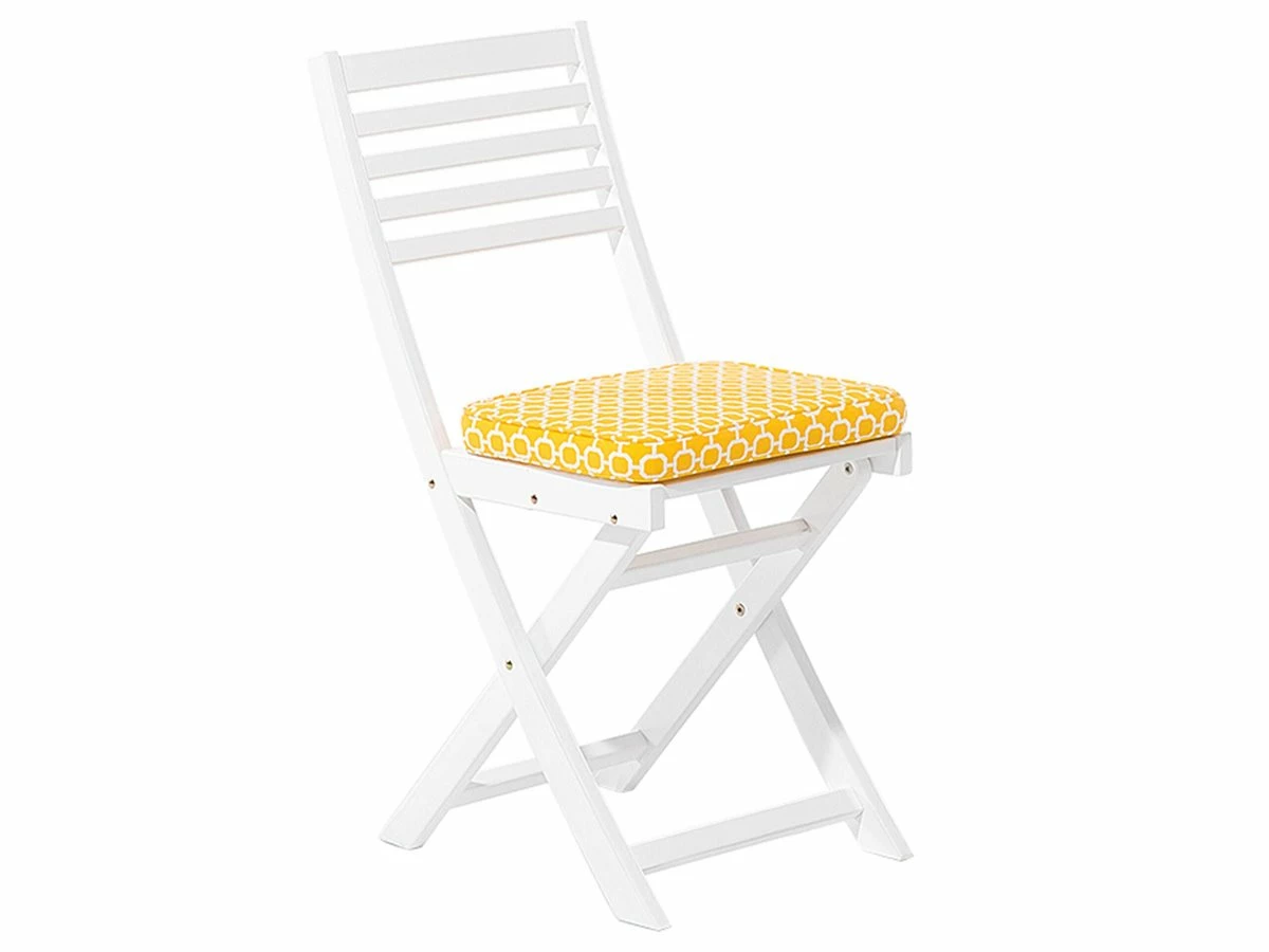 Conjunto De Balcón Blanco Con Cojines Amarillos FIJI 5 Conjunto De Balcón Blanco Con Cojines Amarillos FIJI - Imagen 5