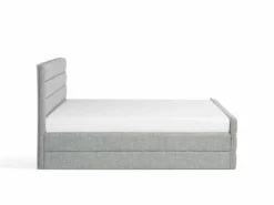 Cama Con Somier De Poliéster Gris Claro 160 X 200 Cm VALBONNE -Conforama Tienda de ventas 0a68a276e8111c2bae3c5d4ab814376da17f8fff bc04b900880146dba00fde528944b83e