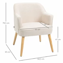HOMCOM Sillón Nórdico Moderno Butaca De Salón Tapizada En Lino Con Patas De Madera Para Dormitorio Oficina Estudio Carga 120 Kg 64,5x65x79,5 Cm Crema 11 HOMCOM Sillón Nórdico Moderno Butaca De Salón Tapizada En Lino Con Patas De Madera Para Dormitorio Oficina Estudio Carga 120 Kg 64,5x65x79,5 Cm Crema -Conforama Tienda de ventas 0d3e52d6e9afb9157a419f4795eac596b054931d 1fc3adeed55d4c409e4b7f14d3a12a98