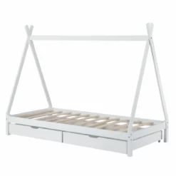 Cama Para Niños Maine Con 2 Cajones - En Diseño De Carpa Indio - Pino 90 X 200 Cm Blanco [en.casa] -Conforama Tienda de ventas 0d6f788d6c2d8049c057f273445f65c48b6648c8 67559a1268904c1c9b65358aa9b1990b