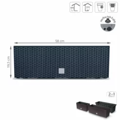 Prosperplast Jardinera Para Balcón Rato Case , Dimensiones (Mm) 580X180X195, Color Antracita -Conforama Tienda de ventas 0e688da09e1b6ab546fb7fb3c4bb649fe0ceeafb 9f15128e819f43ed9e17d5f87ca8dc0f