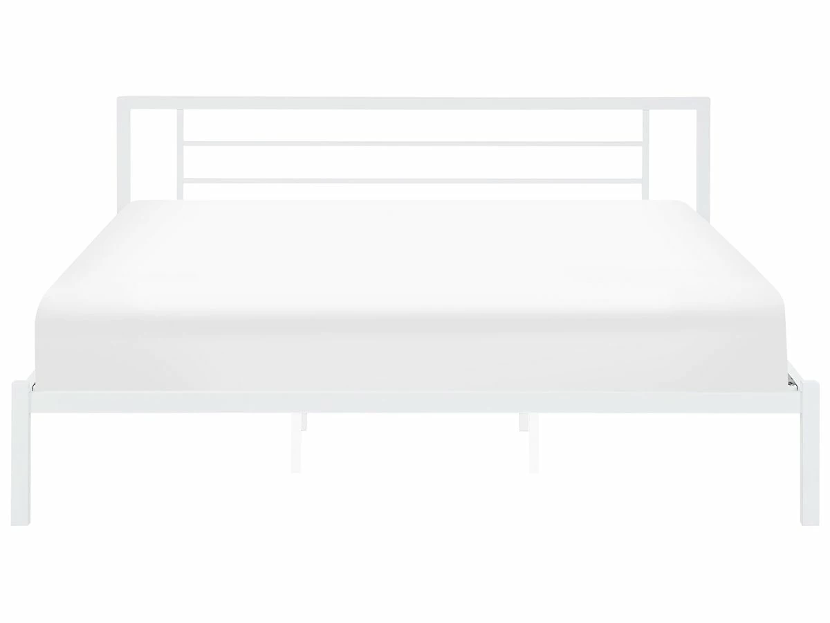 Cama Con Somier De Metal Blanco 180 X 200 Cm CUSSET 4 Cama Con Somier De Metal Blanco 180 X 200 Cm CUSSET - Imagen 4