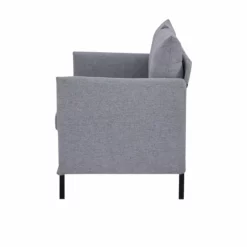 HOMCOM Sofá De 2 Plazas Tapizado En Lino Sintético Sillón Biplaza De Salón Con Cojines Acolchados Desenfundables Reposabrazos Y Patas De Acero 130x67x76,5 Cm Gris -Conforama Tienda de ventas 0f8ec5ab2f23814e9cf5a640e54bab8dc91bb319 6085a7b4a78b4f759c712140069fcf87