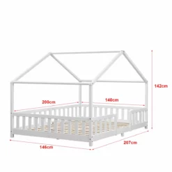 Cama Para Niños Treviolo Forma De Casa Pino Con Colchón 140x200 Cm Blanco Mate [en.casa][neu.haus] -Conforama Tienda de ventas 10429da22341ec6a67683bc479c4c5cb7a4498f5 88d15e9c6d564cee8d88d0c3eeed5d2c