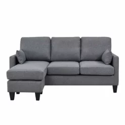 Sofá Cama 3 Plazas Con Chaise Longue Gris
