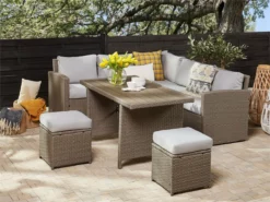 Conjunto De Jardín 5 Plazas De Ratán Gris Pardo/beige BARDI -Conforama Tienda de ventas 10aa4b1da77498b07a21254098d5ec5d21beb35a a3c401bc4b164a55a62f30672a4e50aa