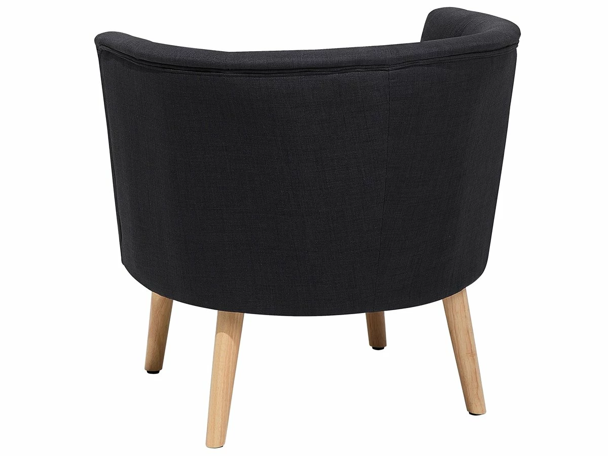 Sillón Tapizado Negro ODENZEN 6 Sillón Tapizado Negro ODENZEN - Imagen 6