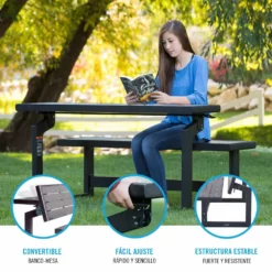 Banco Convertible En Mesa LIFETIME Color Gris -Conforama Tienda de ventas 115aa684a7ca349fbc0428a7293fc3c9c0786c5d e305c96bc66a4ecaba2ce0832b2be4a8