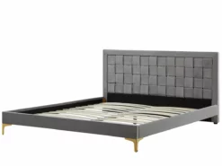 Cama Con Somier De Terciopelo Gris 180 X 200 Cm LIMOUX -Conforama Tienda de ventas 1201e3157ae66bec930a2d3e038df4cfe6659e94 0a1f1e8ba29444cab7c6b7715cb13304