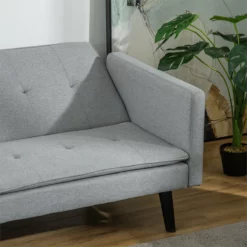 HOMCOM Sofá Cama De 3 Plazas Tapizado En Tela Con Respaldo Ajustable En 3 Posiciones Y Patas De Madera Sofá Moderno Para Salón Oficina 198x81x81 Cm Gris -Conforama Tienda de ventas 1327e979640b3e4ec201d33bfe10a18e470fdb58 0c5c01f581d044f29baf9b0f302d93dd
