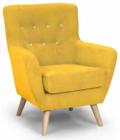 Sillón De Tela KISS Color Amarillo