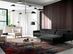 ANGEL CERDA Sofá Chaise Longue Piel Vacuno Negro -Conforama Tienda de ventas 15f75b13427e8f0c4ba7f38cedfd4e995ea05d76 9dfb4882066a4e9d8034bab3ea7486ae