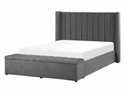 Cama Con Somier De Terciopelo Gris 140 X 200 Cm NOYERS -Conforama Tienda de ventas 16fbfc797b05cf7d8e99233367725ba0f22b1bfb 20e74fca937a4753bb1b25bf8714dca2