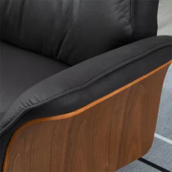 HOMCOM Sillón De Salón Con Otomana Reposapiés Tapizado En Microfibra Sillón Relax Reclinable Hasta 135° Giratorio 360° Con Reposacabezas Ajustable Para Salón Oficina 84x83x103 Cm Negro -Conforama Tienda de ventas 1873d254999c928bb929875cdbbd41afe35b84c8 d76548a6c650404e88d9c76c2d152e4b