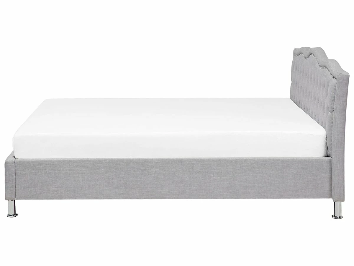 Cama Con Almacenaje De Poliéster Gris Claro/plateado 180 X 200 Cm METZ 7 Cama Con Almacenaje De Poliéster Gris Claro/plateado 180 X 200 Cm METZ - Imagen 7