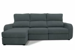 Chaise Longue Convertible En Cama Izquierda Tela APRIL - GRIS