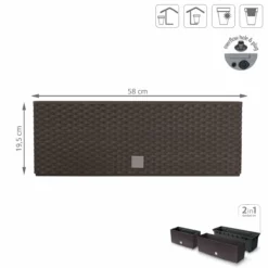 Prosperplast Jardinera Para Balcón Rato Case , Dimensiones (Mm) 580X180X195, Color Ocre Oscuro -Conforama Tienda de ventas 1a4d9c824a6cb1faf0672c017016657c7ee42068 591a8f5379e543eda597f0076d90d40e