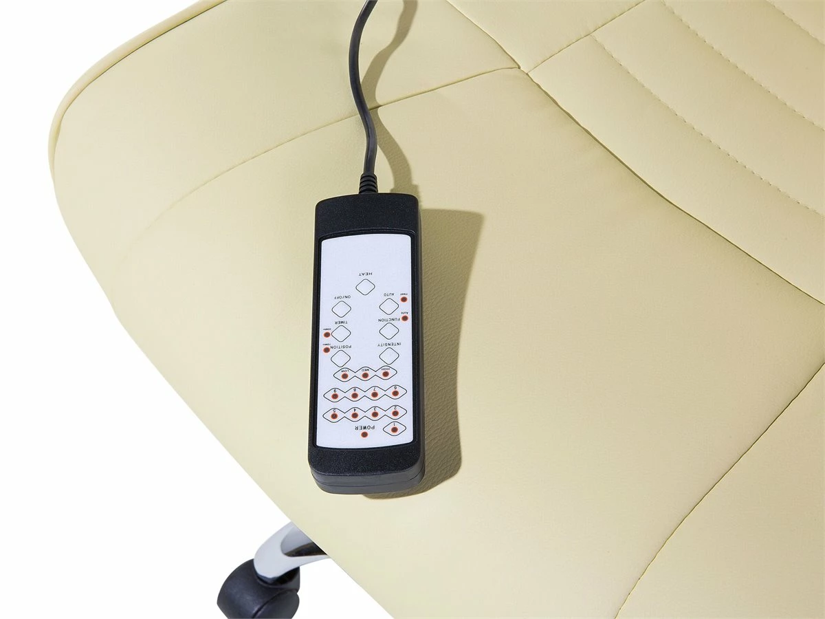 Sillón De Masaje De Piel Sintética Beige Claro/negro/plateado COMFORT II 10 Sillón De Masaje De Piel Sintética Beige Claro/negro/plateado COMFORT II - Imagen 10