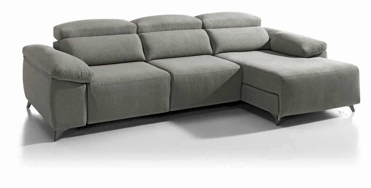 Chaise Longue De Tela BALIO Derecho Color Beige 3 Chaise Longue De Tela BALIO Derecho Color Beige - Imagen 3