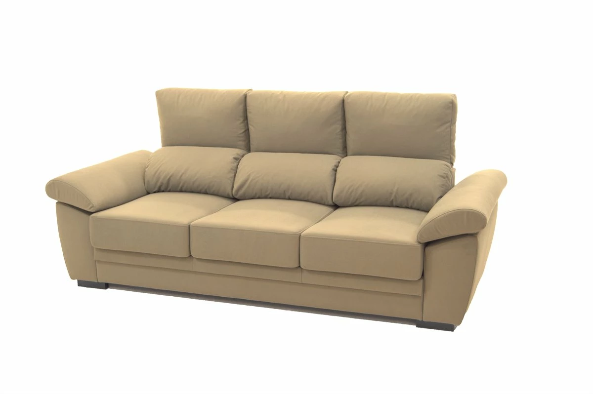 Sofá 3 Plazas De Microfibra ARGOS Color Beige 5 Sofá 3 Plazas De Microfibra ARGOS Color Beige - Imagen 5