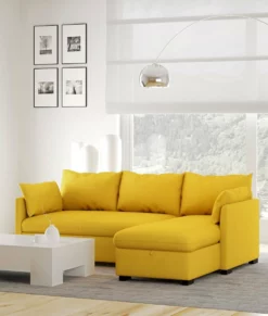 Chaise Longue Con Cama Reversible Tela COSY Color Amarillo -Conforama Tienda de ventas 1cea54a191357f1a65299ddf343a0cfa8c7673a7 394121 AMB
