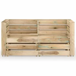 Sofá De Jardín De 2 Plazas Madera De Pino Impregnada Verde VidaXL