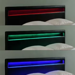 Corium Cama De Matrimonio Paris De Cuero Sintético - Con Colchón Y LED - (160x200cm) - (negro) -Conforama Tienda de ventas 1e3413203560a752a7aa1a9d418a3919dfa38c3a ea0901fcecd94b0dbb49c6e216a5a5b5