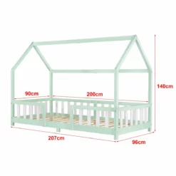 Cama Para Niños Sisimiut Forma De Casa Pino 90x200 Cm Verde Menta Y Blanco Mate [en.casa] -Conforama Tienda de ventas 1eefec71723e5dcbd910c42d6c7d7ebeb2a5156f 69af390624ec477d9bbee75473d4e0f7