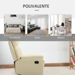 HOMCOM Sillón Relax Reclinable Tapizado En PU Butaca De Salón Con Reposapiés Retráctil Respaldo Alto Resposabrazos Y Asiento Acolchados Grueso 80x97x107 Cm Blanco 15 HOMCOM Sillón Relax Reclinable Tapizado En PU Butaca De Salón Con Reposapiés Retráctil Respaldo Alto Resposabrazos Y Asiento Acolchados Grueso 80x97x107 Cm Blanco -Conforama Tienda de ventas 1f32cb9ebf966d6b8171ec614d4c70867fcf8693 e367f75aa29e41daae7031de8629d4fb