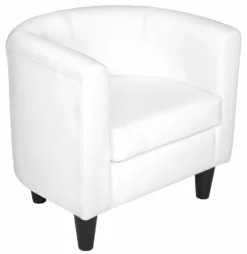 Sillón Piel Sintética CUPIDO Blanco