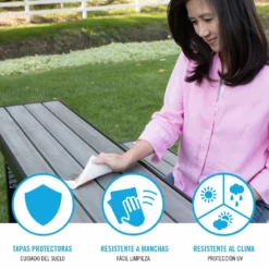 Banco Convertible En Mesa LIFETIME Color Gris -Conforama Tienda de ventas 1f3547e8e63ff9518ceff43ddf1b39a2c4703453 7609b87610484e3387ed73f05ebb7841