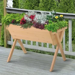Outsunny Huerto Urbano De Madera 100x70x80 Cm Mesa De Cultivo Para Plantas Flores Hortalizas Con Patas Elevadas 4 Orificios De Drenaje Y Tela Geotextil -Conforama Tienda de ventas 2481fb2af5e7829bf17a07ac6c8430616d65649e 52ad63976cee4c3e9bc4b226435fc063