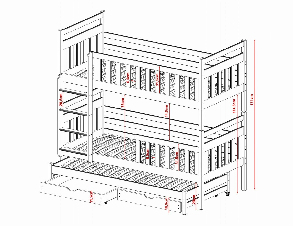 Litera Klara 90x200 Beige 3 Litera Klara 90x200 Beige - Imagen 3