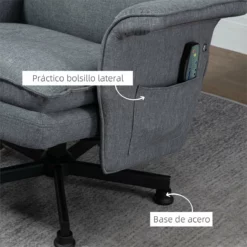 HOMCOM Sillón De Masaje Relax Eléctrico Con Reposapiés Sillón Masaje Tapizado En Lino Con Mando A Distancia Y 8 Zonas De Masaje Carga 120 Kg 78x81x99 Cm Gris -Conforama Tienda de ventas 25571bb99bf29c6bd5dce58ebf53704cd4415c3d 23051f3e454a4613b512c89d436561cc