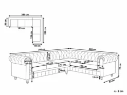 Sofá Esquinero Tapizado Beige Izquierdo CHESTERFIELD -Conforama Tienda de ventas 277c08f17e0d0f438bb5f980b8cf07828b1a45d0 59957398118549829c956ff7de582661