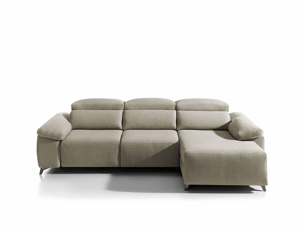 Chaise Longue De Tela BALIO Derecho Color Beige 1 Chaise Longue De Tela BALIO Derecho Color Beige