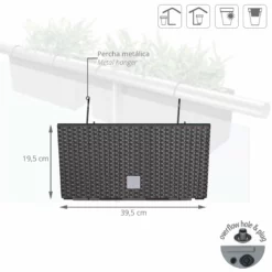 Prosperplast Jardinera Para Balcón RATO CASE W , Dimensiones (mm) 395x185x195, Color Ocre Oscuro -Conforama Tienda de ventas 283251753e1241e24252981795809c4bdfaba327 ee8fa55cefe541038d69f48c9d6a3825