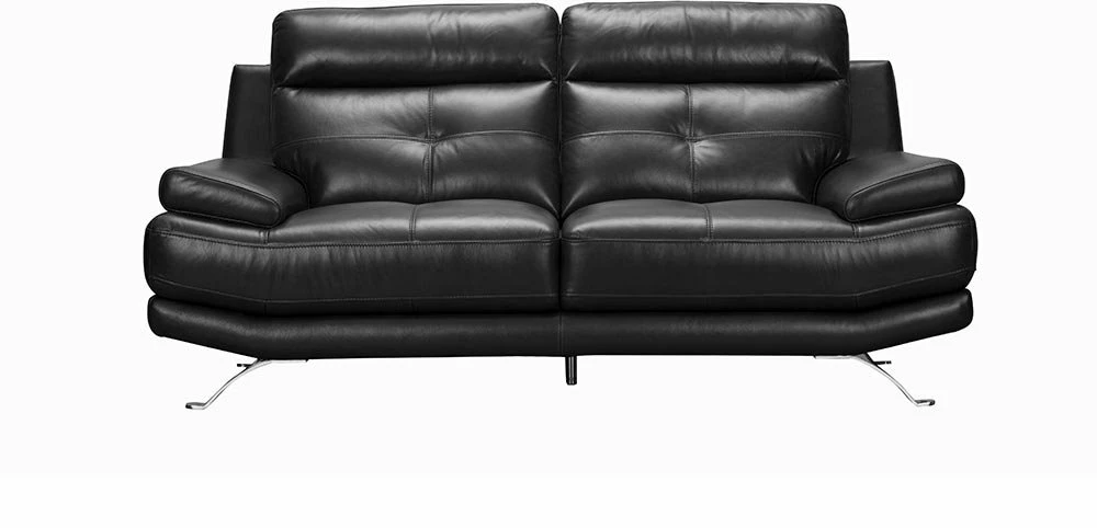 Sofá De Piel 2 Plazas HAWAI Color Negro 1 Sofá De Piel 2 Plazas HAWAI Color Negro