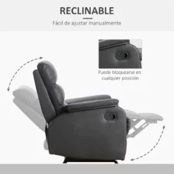 HOMCOM Sillón Relax Reclinable Manual Tapizado En PU Con Reposapiés Retráctil Asiento Y Respaldo Extra Acolchados Para Salón Oficina Dormitorio 75x92x99 Cm Marrón -Conforama Tienda de ventas 290a8395ed3bf48c96d6071588aad12d681543ef 66a62310cfa8473b897866b146f0400c