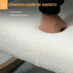 HOMCOM Silla Mecedora Tapizada En Forro Polar Sillón Balancín Relax Con Asiento Acolchado Reposabrazos Y Pies De Madera De Caucho Para Salón Dormitorio 60x81x71 Cm Crema 12 HOMCOM Silla Mecedora Tapizada En Forro Polar Sillón Balancín Relax Con Asiento Acolchado Reposabrazos Y Pies De Madera De Caucho Para Salón Dormitorio 60x81x71 Cm Crema -Conforama Tienda de ventas 2999288f61da4fd9bf00027f52a8018eac9a558d d91978eff6b04a32babb12f6533ece08