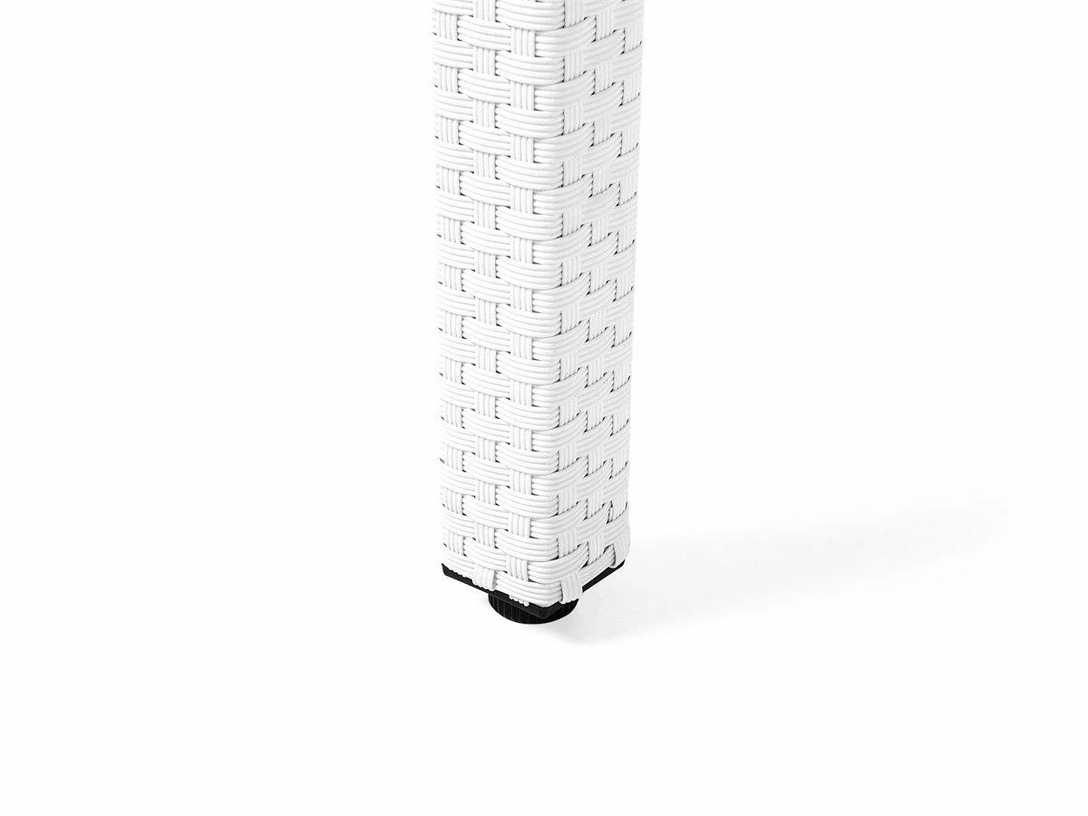 Mesa De Jardín De Ratán Blanco 220 X 100 Cm ITALY 8 Mesa De Jardín De Ratán Blanco 220 X 100 Cm ITALY - Imagen 8