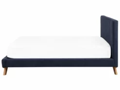 Cama Con Somier De Chenilla Azul Oscuro/madera Clara 180 X 200 Cm TALENCE -Conforama Tienda de ventas 2a159b52eb5a38b776ce1935be7b72ed3e0d947f e7598bbf16734900934369f60aeacccc