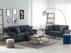 Conjunto De Sala De Estar 5 Plazas Gris Oscuro OTRA