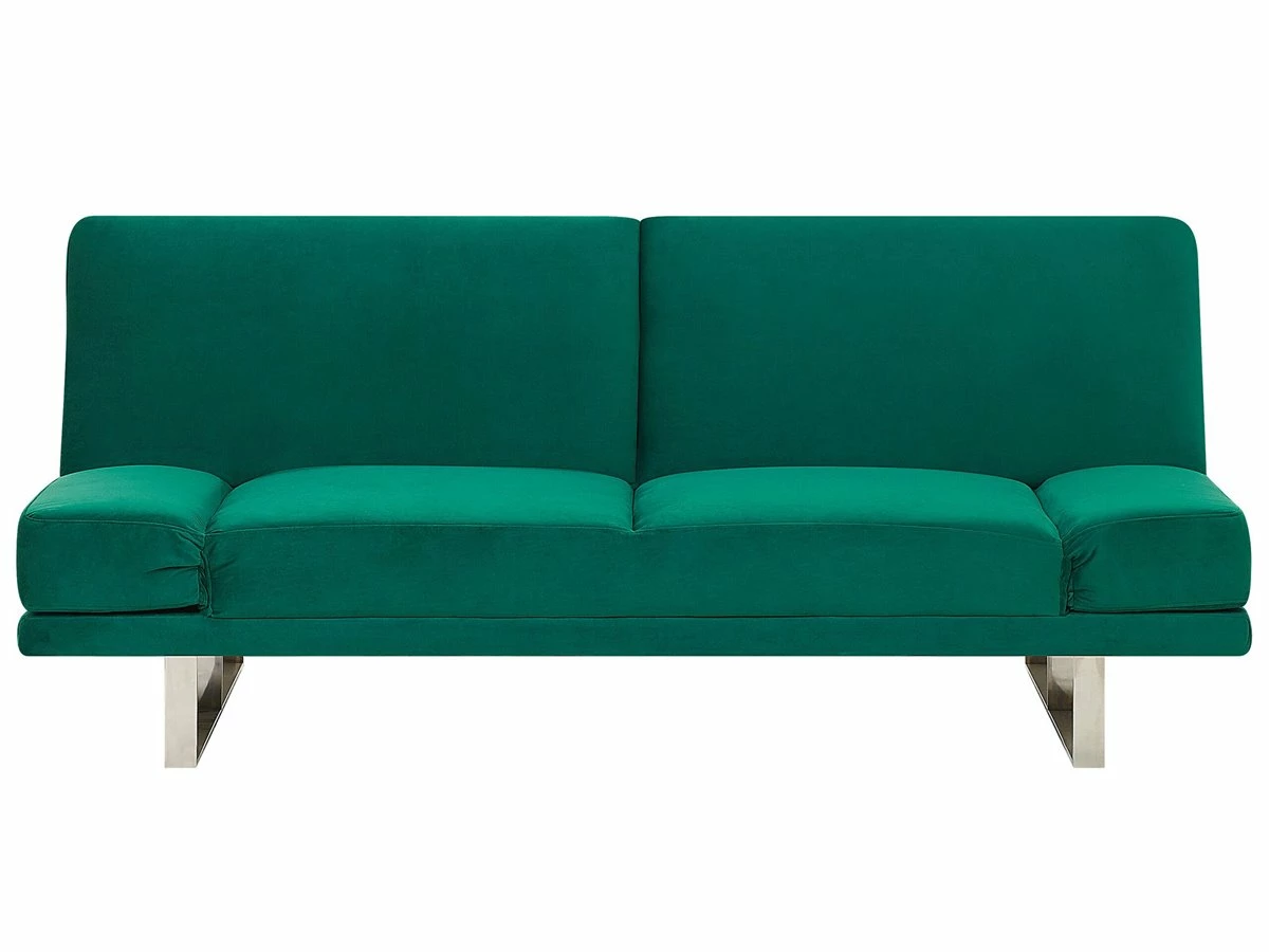 Sofá Cama De Terciopelo Verde YORK 2 Sofá Cama De Terciopelo Verde YORK - Imagen 2