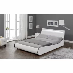 Corium Cama Doble (Valencia) Tapizada En Cuero Sintético Con LED - 140x200cm (blanco) -Conforama Tienda de ventas 2d0da19a540f6c4aa7885b75a7130bf2fcc910dc 21aa4b7ef8fc410898e4ae73e3ce95ad