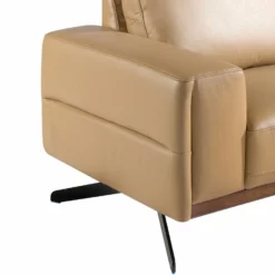 Sofá Chaise Longue (R) Tapizado En Piel De Origen Vacuno Color Arena Con Base De Madera De Roble Tintada En Color Nogal. Estructura De Patas En Acero Inoxidable Color Negro Acabado Mate. -Conforama Tienda de ventas 2ef44145e613e9ada03636d027eba02d3f5c9982 dea7b2cf3b68495ba6028f244d9128b6