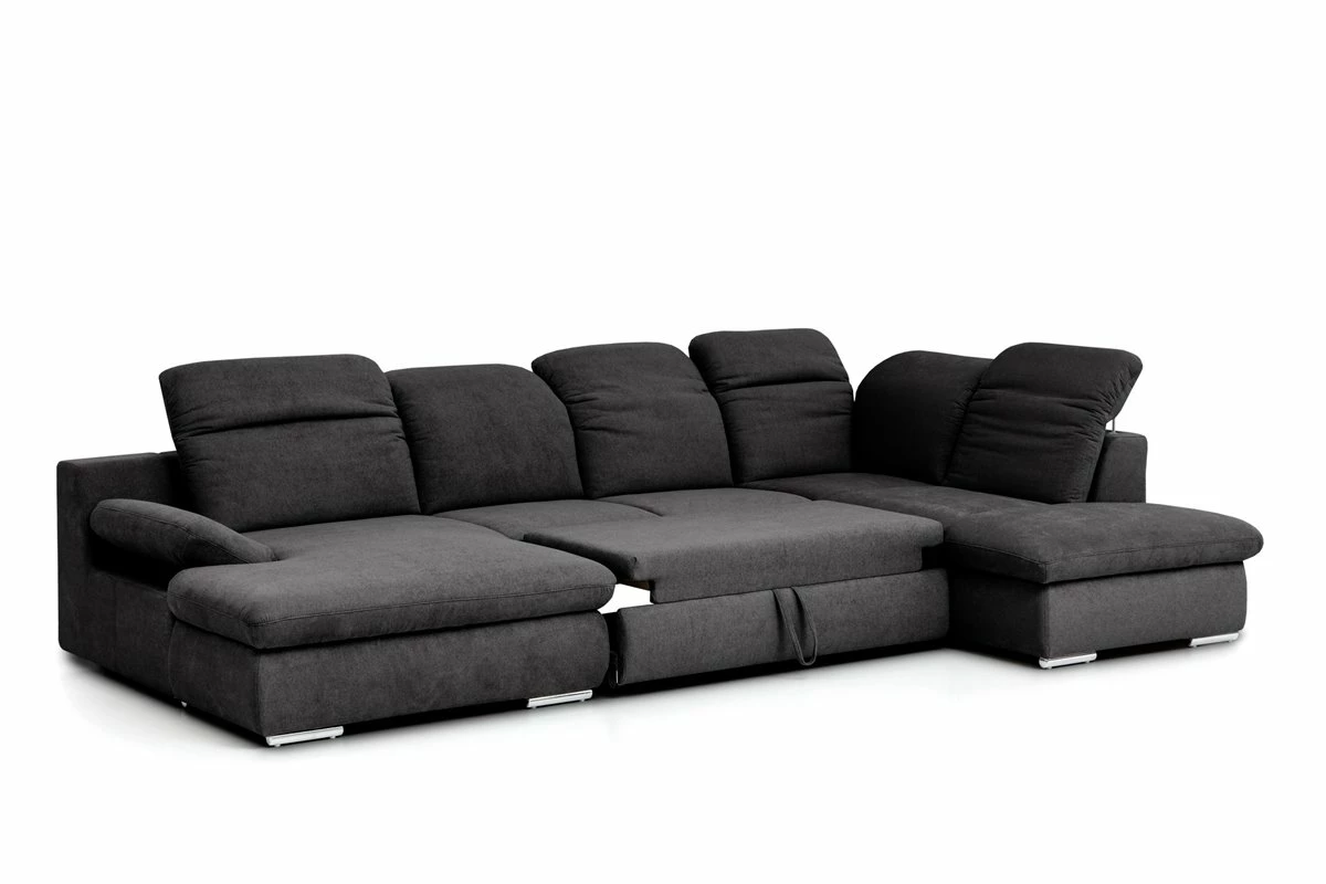 Rinconera Con CamaISONA Tela Color Antracita Derecho 6 Rinconera Con CamaISONA Tela Color Antracita Derecho - Imagen 6